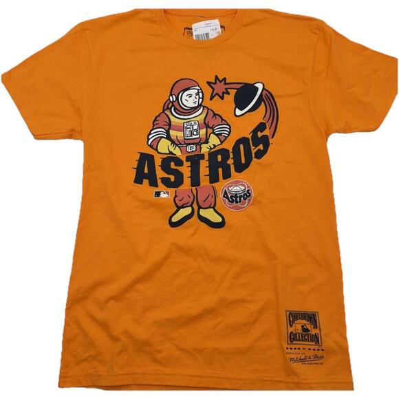 Mitchell & Ness Other - MItchell and Ness Astros Cooperstown Collection Mens Orange T Shirt Size S